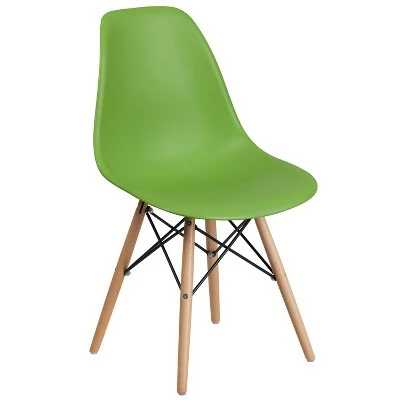 Flash Furniture Elon Series Plastic Chair with Wooden Legs 16 Flash Furniture Elon Series Plastic Chair with Wooden Legs - Image 14