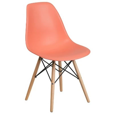 Flash Furniture Elon Series Plastic Chair with Wooden Legs 18 Flash Furniture Elon Series Plastic Chair with Wooden Legs - Image 16