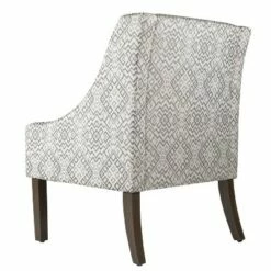 Modern Swoop Accent Armchair - HomePop Dove Gray Stripe -Living Room Chairs store unnamed file 657