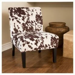 Kassi Cowhide Print Upholstered Accent Chair - Christopher Knight Home