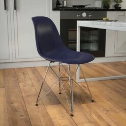 Flash Furniture Elon Series Plastic Chair with Chrome Base