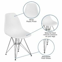 Flash Furniture Elon Series Plastic Chair with Chrome Base -Living Room Chairs store unnamed file 6632
