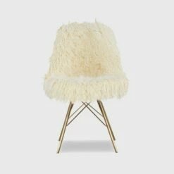 Remy Flokati Chair White - Linon