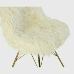 Remy Flokati Chair White - Linon -Living Room Chairs store unnamed file 6643
