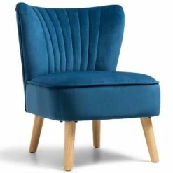 Costway Armless Accent Chair Modern Velvet Leisure Chair Single Upholstered -Living Room Chairs store unnamed file 6654