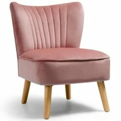 Costway Armless Accent Chair Modern Velvet Leisure Chair Single Upholstered -Living Room Chairs store unnamed file 6655