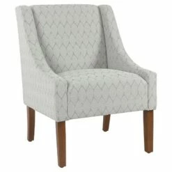 Modern Swoop Accent Armchair - HomePop Dove Gray Stripe -Living Room Chairs store unnamed file 666