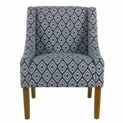 Modern Swoop Accent Armchair - HomePop Dove Gray Stripe -Living Room Chairs store unnamed file 671