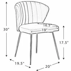 Velvet Accent Side Chair with Tufted Back | Karat Home -Living Room Chairs store unnamed file 6710