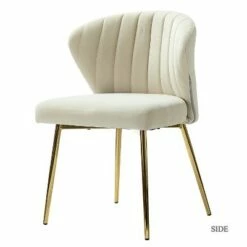 Velvet Accent Side Chair with Tufted Back | Karat Home -Living Room Chairs store unnamed file 6722