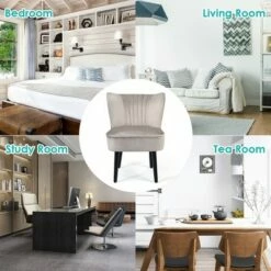 Costway Set of 2 Armless Accent Chair Upholstered Leisure Chair Single Sofa TurquoiseStone Grey Dark Grey 17 Costway Set of 2 Armless Accent Chair Upholstered Leisure Chair Single Sofa TurquoiseStone Grey Dark Grey -Living Room Chairs store unnamed file 6752