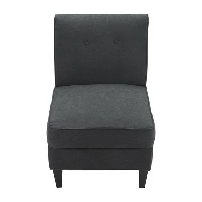 Copenhagen Tufted Slipper Chair - Serta Charcoal 3 Copenhagen Tufted Slipper Chair - Serta Charcoal