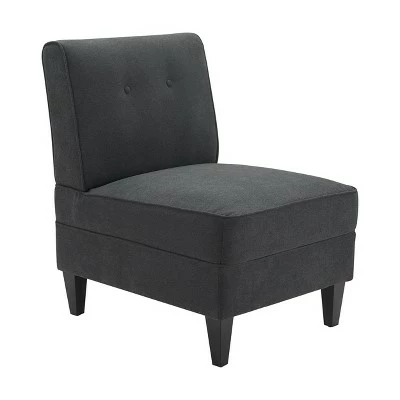 Copenhagen Tufted Slipper Chair - Serta Charcoal 5 Copenhagen Tufted Slipper Chair - Serta Charcoal - Image 3