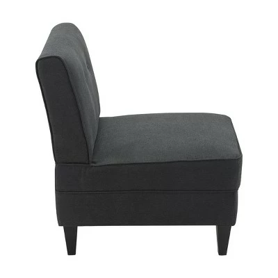 Copenhagen Tufted Slipper Chair - Serta Charcoal 6 Copenhagen Tufted Slipper Chair - Serta Charcoal - Image 4