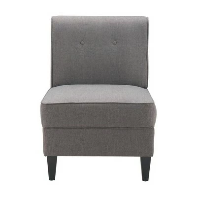 Copenhagen Tufted Slipper Chair - Serta Charcoal 15 Copenhagen Tufted Slipper Chair - Serta Charcoal - Image 13