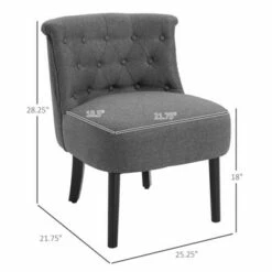 HomCom Modern Mid-Back Button-Tufted Accent Armless Chair 14 HomCom Modern Mid-Back Button-Tufted Accent Armless Chair -Living Room Chairs store unnamed file 6777