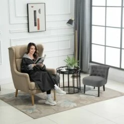 HomCom Modern Mid-Back Button-Tufted Accent Armless Chair 15 HomCom Modern Mid-Back Button-Tufted Accent Armless Chair -Living Room Chairs store unnamed file 6778