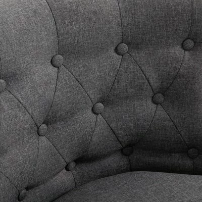 HomCom Modern Mid-Back Button-Tufted Accent Armless Chair 8 HomCom Modern Mid-Back Button-Tufted Accent Armless Chair - Image 6