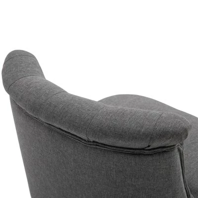 HomCom Modern Mid-Back Button-Tufted Accent Armless Chair 9 HomCom Modern Mid-Back Button-Tufted Accent Armless Chair - Image 7