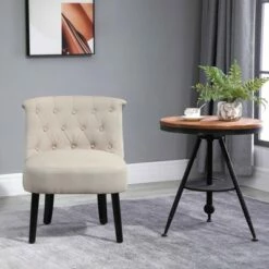 HomCom Modern Mid-Back Button-Tufted Accent Armless Chair 19 HomCom Modern Mid-Back Button-Tufted Accent Armless Chair -Living Room Chairs store unnamed file 6782