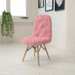 Emma and Oliver Shaggy Dog Fur Accent Chair