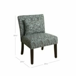 Parker Accent Chair with Pillow - HomePop Gray Cheetah