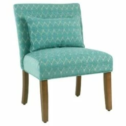 Parker Accent Chair with Pillow - HomePop Gray Cheetah -Living Room Chairs store unnamed file 6829