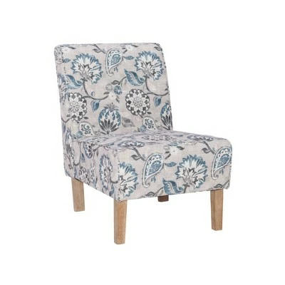 Coco Accent Chair - Linon Blue Flower 17 Coco Accent Chair - Linon Blue Flower - Image 15