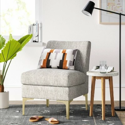 Joslyn Brass Leg Accent Chair Gray Woven - Project 62™ 3 Joslyn Brass Leg Accent Chair Gray Woven - Project 62™