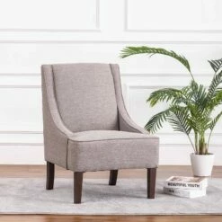 Swoop Arm Accent Chair - WOVENBYRD Light Blue -Living Room Chairs store unnamed file 6913