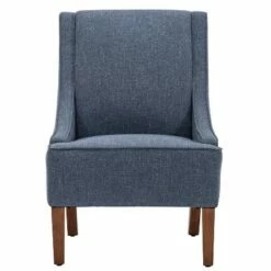 Swoop Arm Accent Chair - WOVENBYRD Light Blue -Living Room Chairs store unnamed file 6918