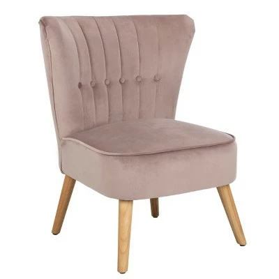June Mid Century Accent Chair Slate - Safavieh Mauve/natural 4 June Mid Century Accent Chair Slate - Safavieh Mauve/natural - Image 2