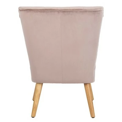 June Mid Century Accent Chair Slate - Safavieh Mauve/natural 6 June Mid Century Accent Chair Slate - Safavieh Mauve/natural - Image 4