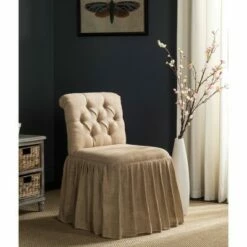 Allie Vanity Chair - Beige - Safavieh