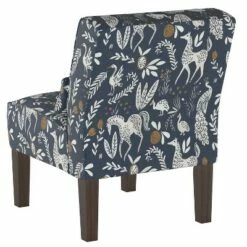 Burke Slipper Chair Blue Animal Print - Threshold™ -Living Room Chairs store unnamed file 7002