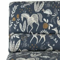 Burke Slipper Chair Blue Animal Print - Threshold™ -Living Room Chairs store unnamed file 7003