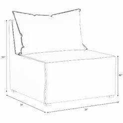 French Seamed Armless Chair Oblong Mustard - Project 62™ -Living Room Chairs store unnamed file 7020