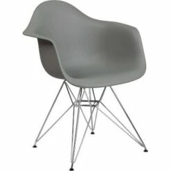 Alonza Series Plastic Chair with Arms and Chrome Base - Riverstone Furniture Collection Moss Gray -Living Room Chairs store unnamed file 7026