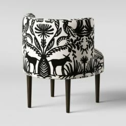 Clary Curved Back Accent Chair - Opalhouse™ Pink & Cream Tropical Grass -Living Room Chairs store unnamed file 7038