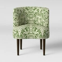 Clary Curved Back Accent Chair - Opalhouse™ Pink & Cream Tropical Grass -Living Room Chairs store unnamed file 7044