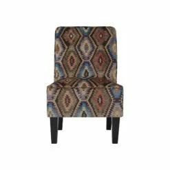 Set of 2 Bryce Armless Chair Geometric - Handy Living Navy Blue