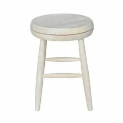 Jonathan Swivel Scooped Seat 18" Stool - Unfinished - International Concepts