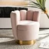 Arrow Channel Tufted Chair Light Pink - Safavieh