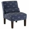 Armless Chair Patterned - Skyline Furniture Antler Navy