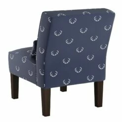 Armless Chair Patterned - Skyline Furniture Antler Navy -Living Room Chairs store unnamed file 7118