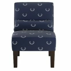 Armless Chair Patterned - Skyline Furniture Antler Navy -Living Room Chairs store unnamed file 7121