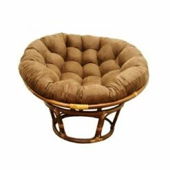 42" Rattan Papasan Chair with Micro Suede Cushion - International Caravan Tangerine Dream -Living Room Chairs store unnamed file 7134