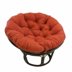 42" Rattan Papasan Chair with Micro Suede Cushion - International Caravan Tangerine Dream -Living Room Chairs store unnamed file 7135