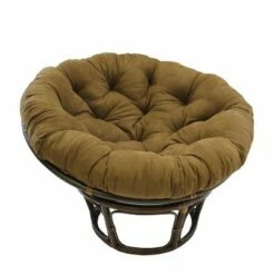 42" Rattan Papasan Chair with Micro Suede Cushion - International Caravan Tangerine Dream -Living Room Chairs store unnamed file 7136