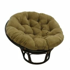 42" Rattan Papasan Chair with Micro Suede Cushion - International Caravan Tangerine Dream -Living Room Chairs store unnamed file 7141